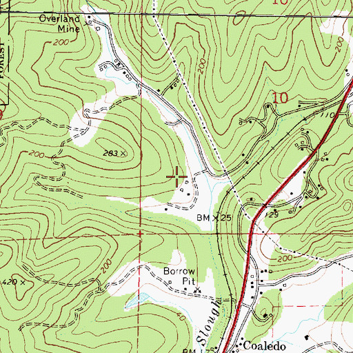 Topographic Map of Dunham Gulch, OR