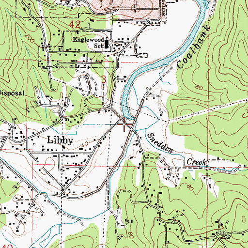 Topographic Map of Coalbank Creek, OR