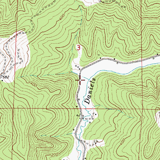 Topographic Map of Gillis Creek, OR