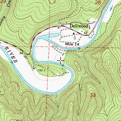 Topographic Map of Seaman Creek, OR