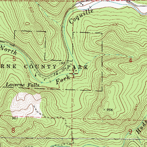 Topographic Map of North Fork Creek, OR