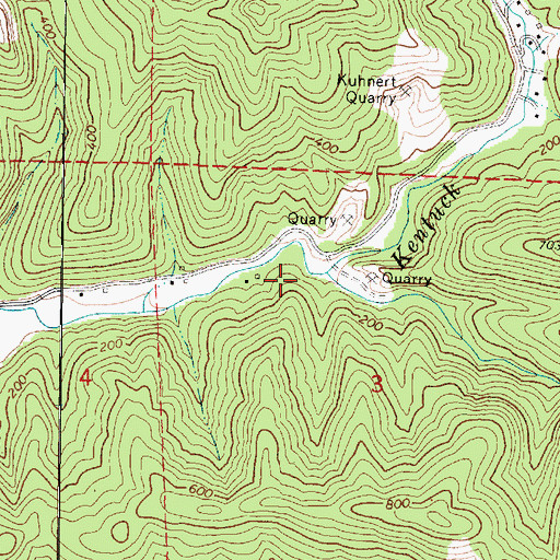 Topographic Map of Franson Creek, OR