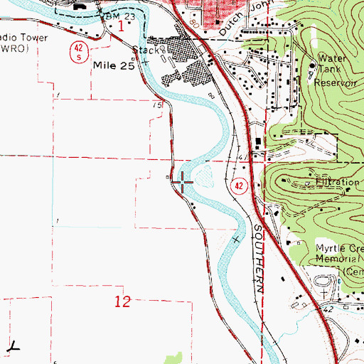 Topographic Map of Crystal Creek, OR