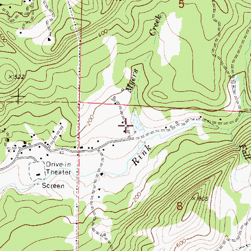 Topographic Map of George Reservoir, OR