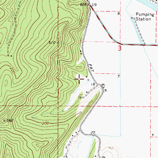 Topographic Map of Reservoir Creek, OR