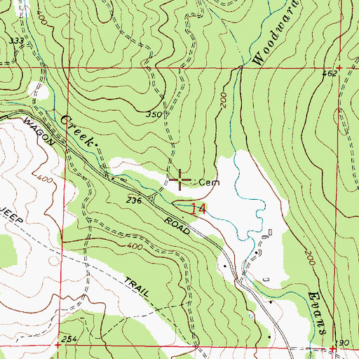 Topographic Map of Morris - Baker Cemetery, OR