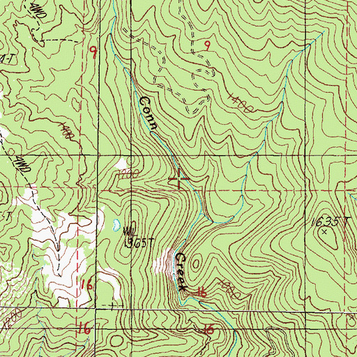 Topographic Map of Hafner Creek, OR