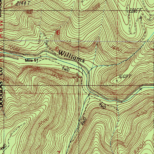 Topographic Map of Bryson Creek, OR