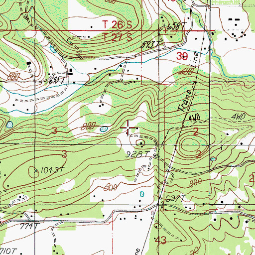 Topographic Map of Willow Creek, OR