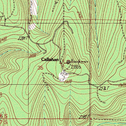 Topographic Map of Callahan Guard Station, OR