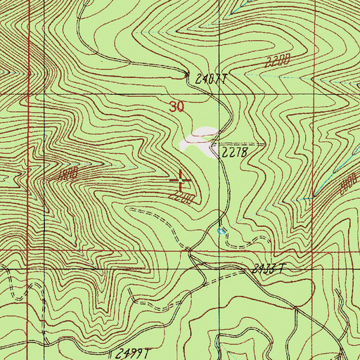 Topographic Map of Woods Camp, OR