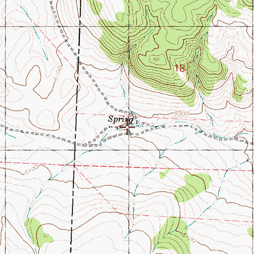 Topographic Map of Skookum Spring, OR
