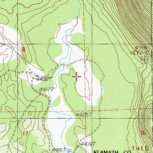 Topographic Map of Randolph Flats, OR