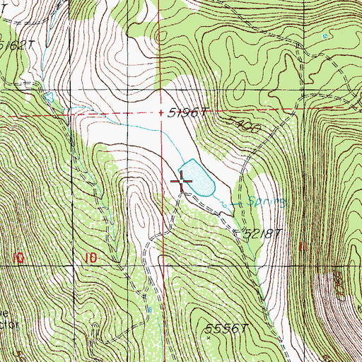 Topographic Map of Hill-Johnson Reservoir, OR