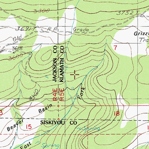 Topographic Map of Cascade Springs, OR