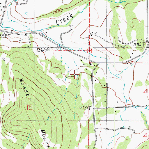 Topographic Map of Reese Creek Cemetery, OR
