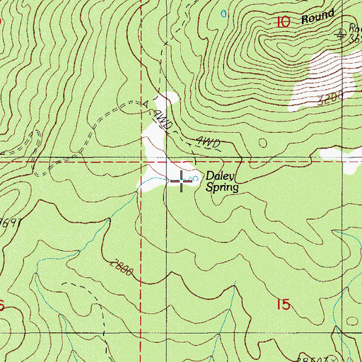 Topographic Map of Daley Spring, OR