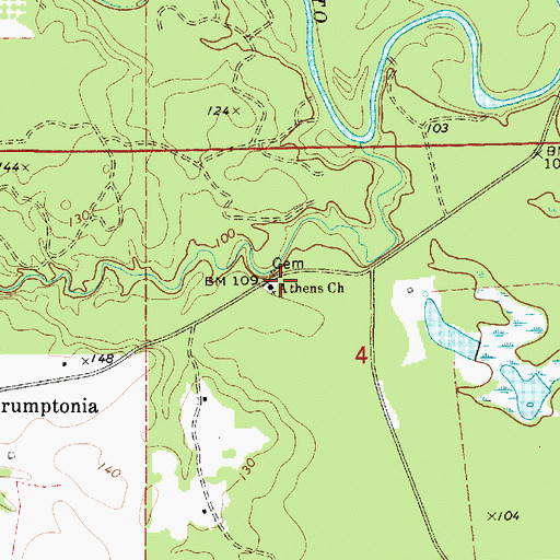 Topographic Map of Athens Baptist Church, AL