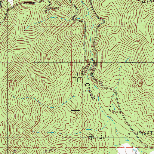 Topographic Map of Rocky Gulch, OR