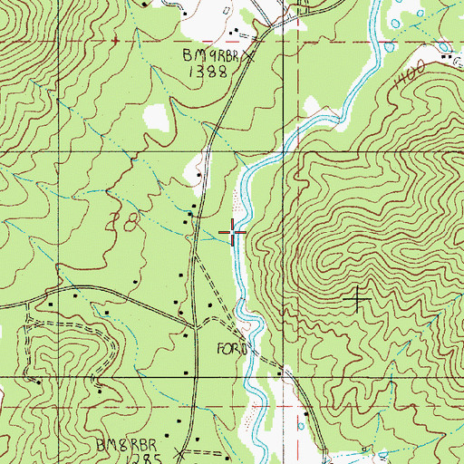 Topographic Map of Ladies Creek, OR