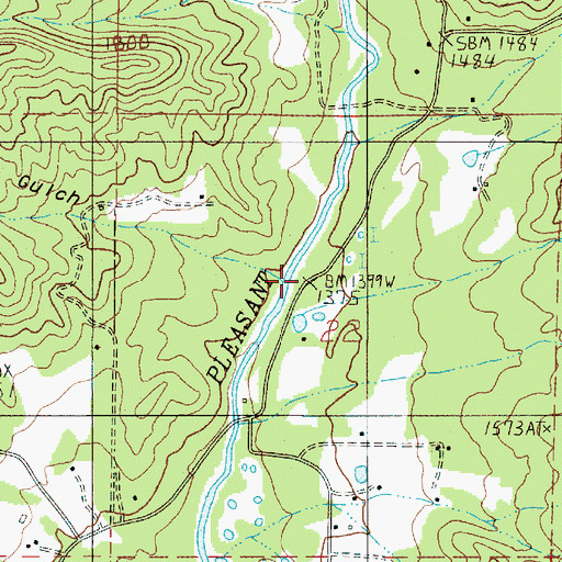 Topographic Map of Collins Gulch, OR