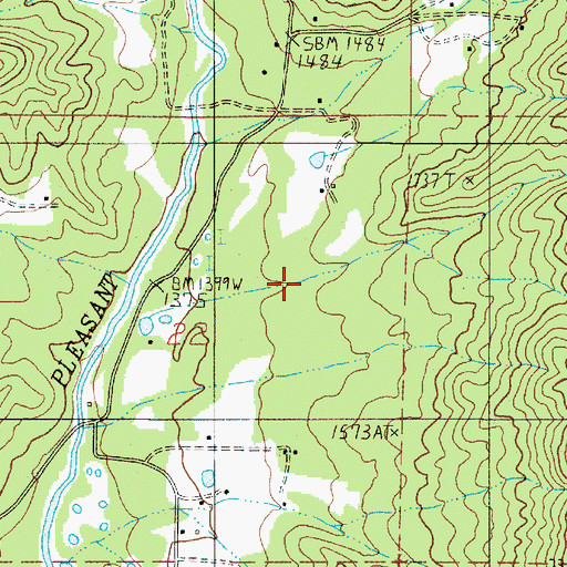 Topographic Map of Evans Gulch, OR