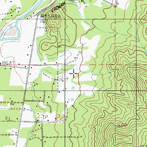 Topographic Map of Potter Creek, OR