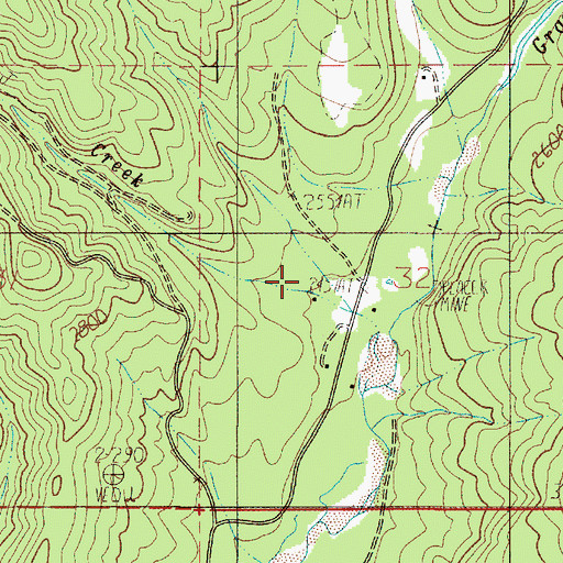 Topographic Map of Beaver Creek, OR