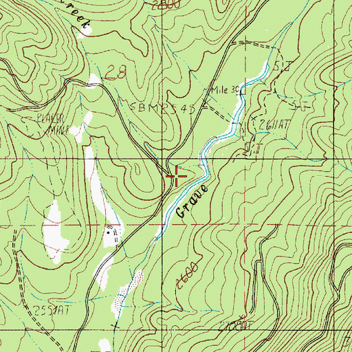 Topographic Map of Slate Creek, OR