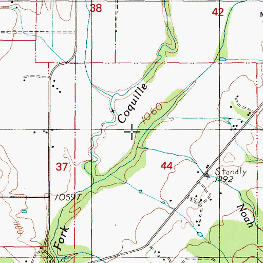 Topographic Map of Noah Creek, OR