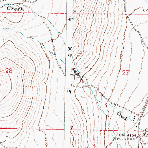Topographic Map of Corral Creek, OR