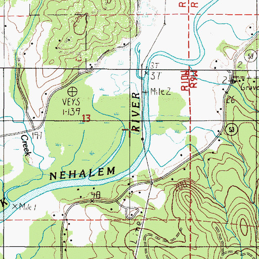 Topographic Map of Gravel Creek, OR