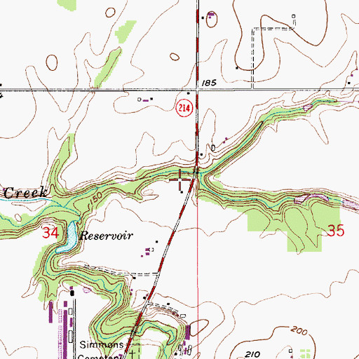 Topographic Map of Bochsler Creek, OR