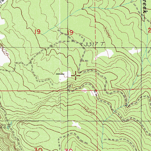 Topographic Map of Red Fir Spring, OR