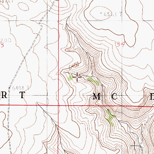 Topographic Map of Fort McDermitt Indian Reservation, OR