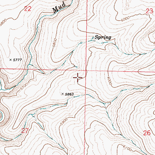 Topographic Map of Steens Mountain Wilderness, OR