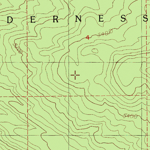 Topographic Map of Three Sisters Wilderness, OR