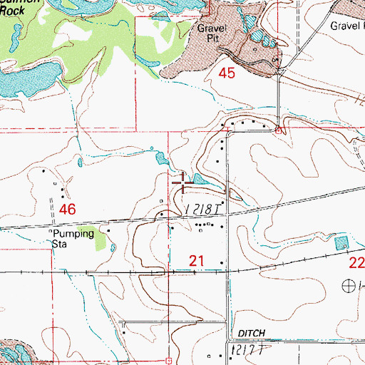 Topographic Map of Martin Reservoir, OR