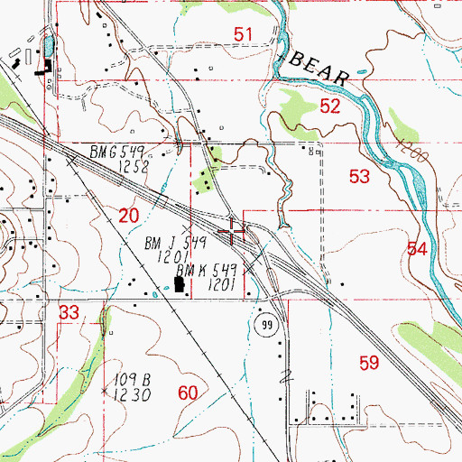 Topographic Map of Dean Creek, OR