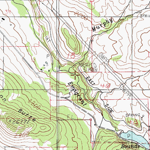 Topographic Map of Hannah Creek, OR