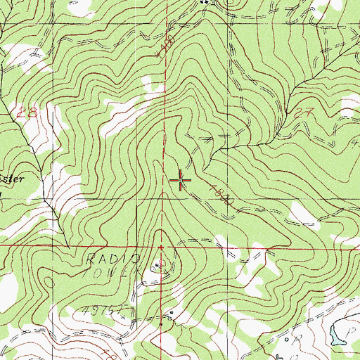 Topographic Map of Spring Creek, OR