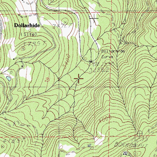 Topographic Map of West Branch Carter Creek, OR