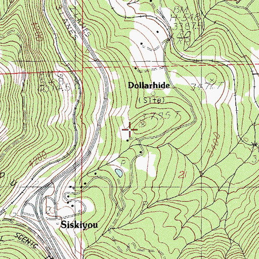Topographic Map of Dollarhide Spring, OR