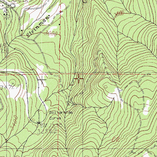 Topographic Map of Steinman Creek, OR
