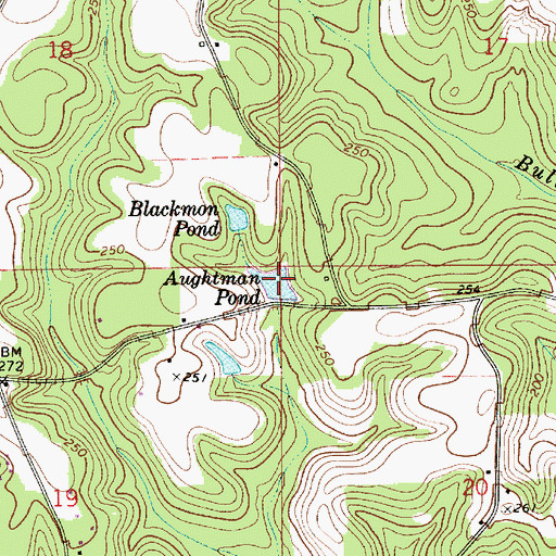 Topographic Map of Aughtman Pond, AL