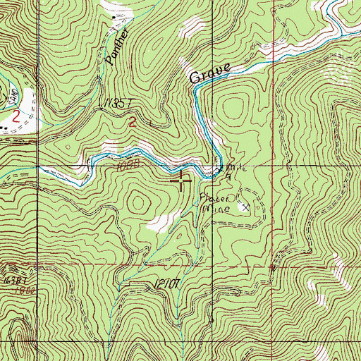 Topographic Map of Angora Creek, OR