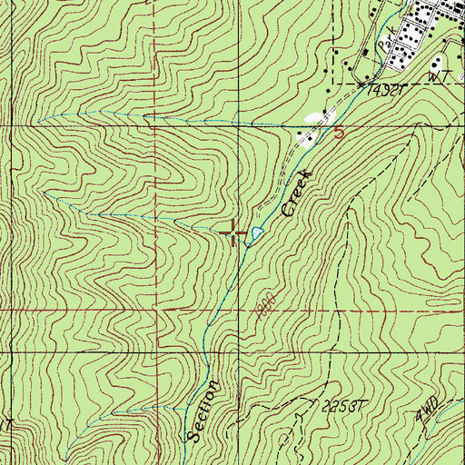 Topographic Map of Glendale Reservoir, OR