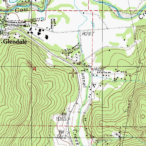 Topographic Map of Cindy Creek, OR