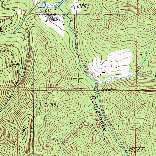 Topographic Map of Stevens Creek, OR