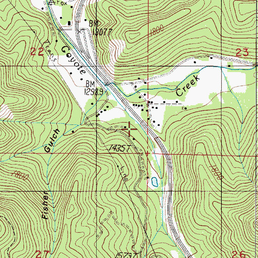Topographic Map of Dunbar Gulch, OR